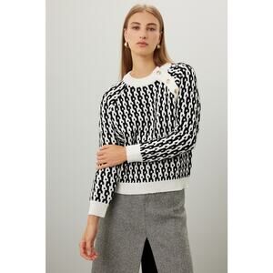 Derek Lam 10 Crosby x RTR Button Shoulder Sweater